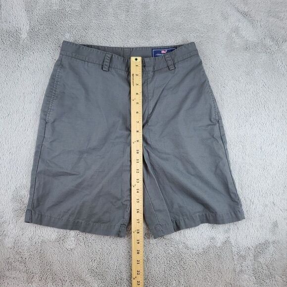 Vineyard Vines Club Shorts Mens Size 30 30X9 Mid Rise Gray Flat Front Chino - Picture 5 of 7